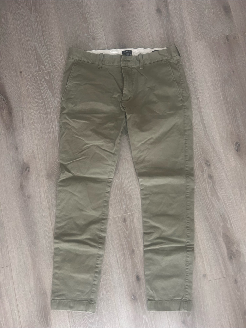 J.Crew Flex Chino Pants Bundle, Lot Of 4, Ivory Olive Khaki Slate Blue, 31x30
